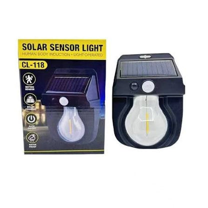 Solar Tungsten Wire Wall Light with Motion Sensor | Outdoor Waterproof Wall Lamp