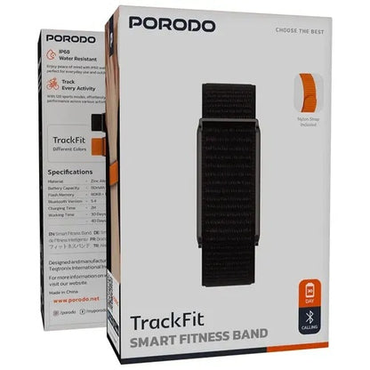 Porodo TrackFit Smart Fitness Band - Screenless Health Tracker with Nylon Strap