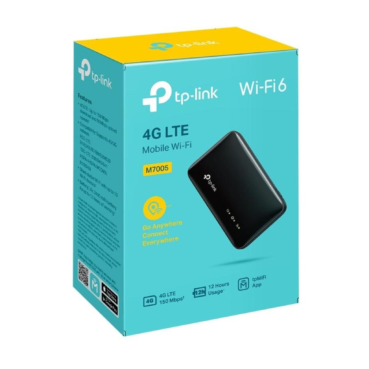 TP-Link M7005 4G LTE Mobile Wi-Fi Router support with up to 150 Mbps download 50 Mbps upload speed