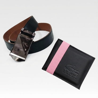 Premium Men's Wallet & Belt Combo | Stylish Leather Wallet & Adjustable Belt | Gift Set