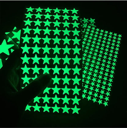 216 Pcs High Radium Star Stickers High Quality 3D Light Emitting Stars - Radium Luminous Stars Florescent Glowing in the dark Radiam Stickers