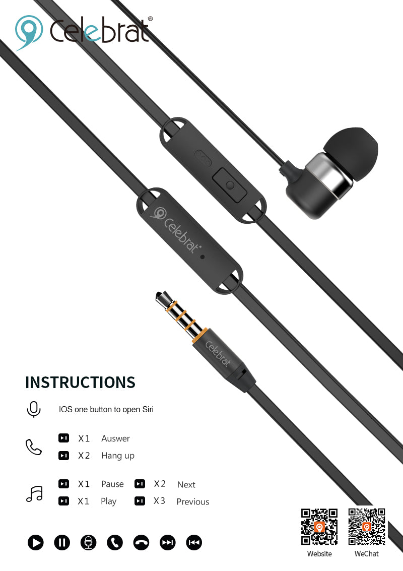 Celebrat G2 Metal Stereo In-Ear Earphones