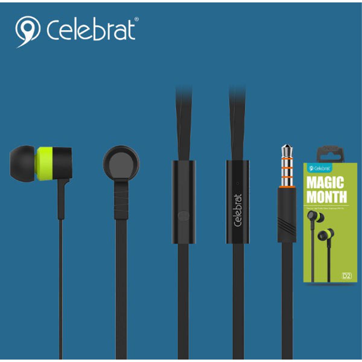 Celebrat D2 Stereo Bass Earphones