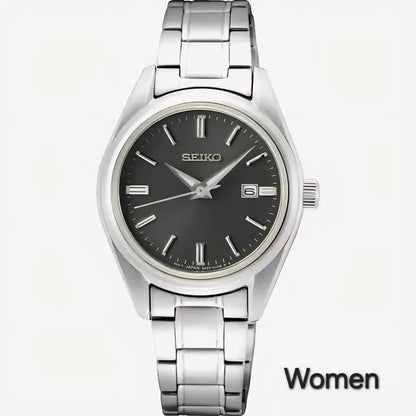 SEIKO Classic Watch Quartz Date Men Women Couple Watch