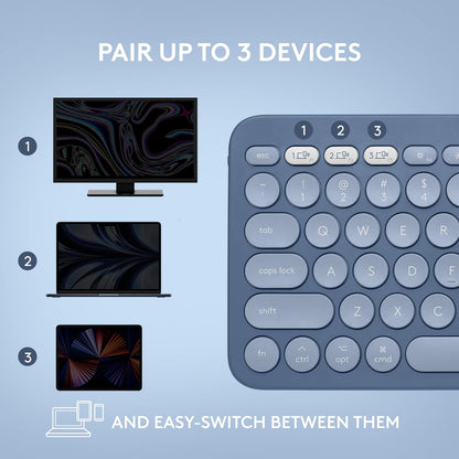 LOGITECH K380 Wireless Bluetooth Portable Mini Mute Gaming Multi-Device Keyboard