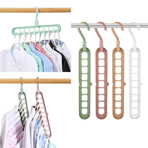 Space Saving Clothes Hangers 9Slots [4 Pcs]