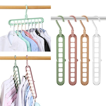 Space Saving Clothes Hangers 9Slots [4 Pcs]