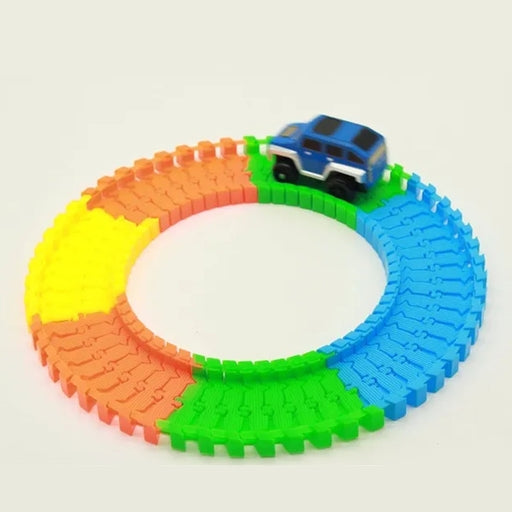 Roller Coaster Track+ Car Assembling Building Block Car Rail Car Toys for Children