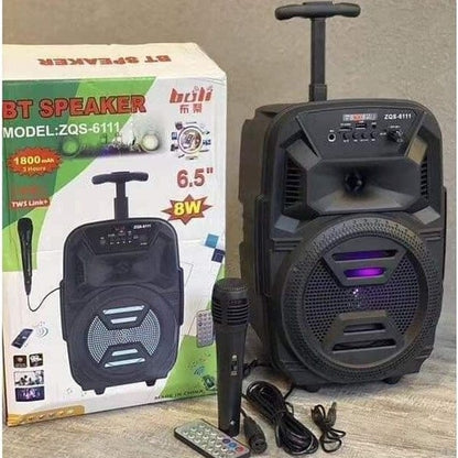 Bluetooth Speaker ZQS-6111 with Karoke Mic - Pen L Memory Card L FM Radio Support