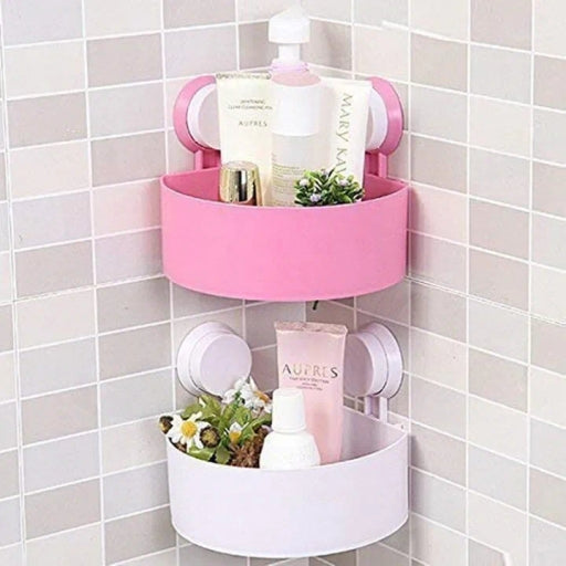 Bathroom Wall Triangle Corner Shelf with Suction Pads Shelf