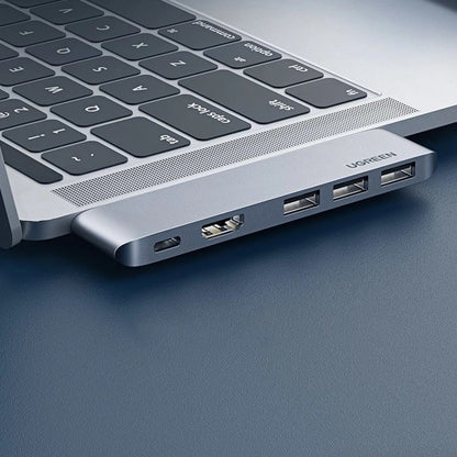 Ugreen USB-C HUB 60559 2x USB-C / USB-C PD (Thunderbolt 3, 100W, 4K 60 Hz, 10 Gbps) / HDMI 4K 30 Hz / 3x USB 3.0 for MacBook Pro / Air