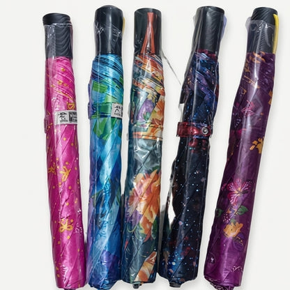 Two Folding Umbrellas Multicolour – Compact, Windproof & Portable