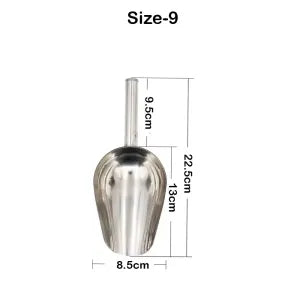 Stainless Steel Food Scoop & Metal Funnel