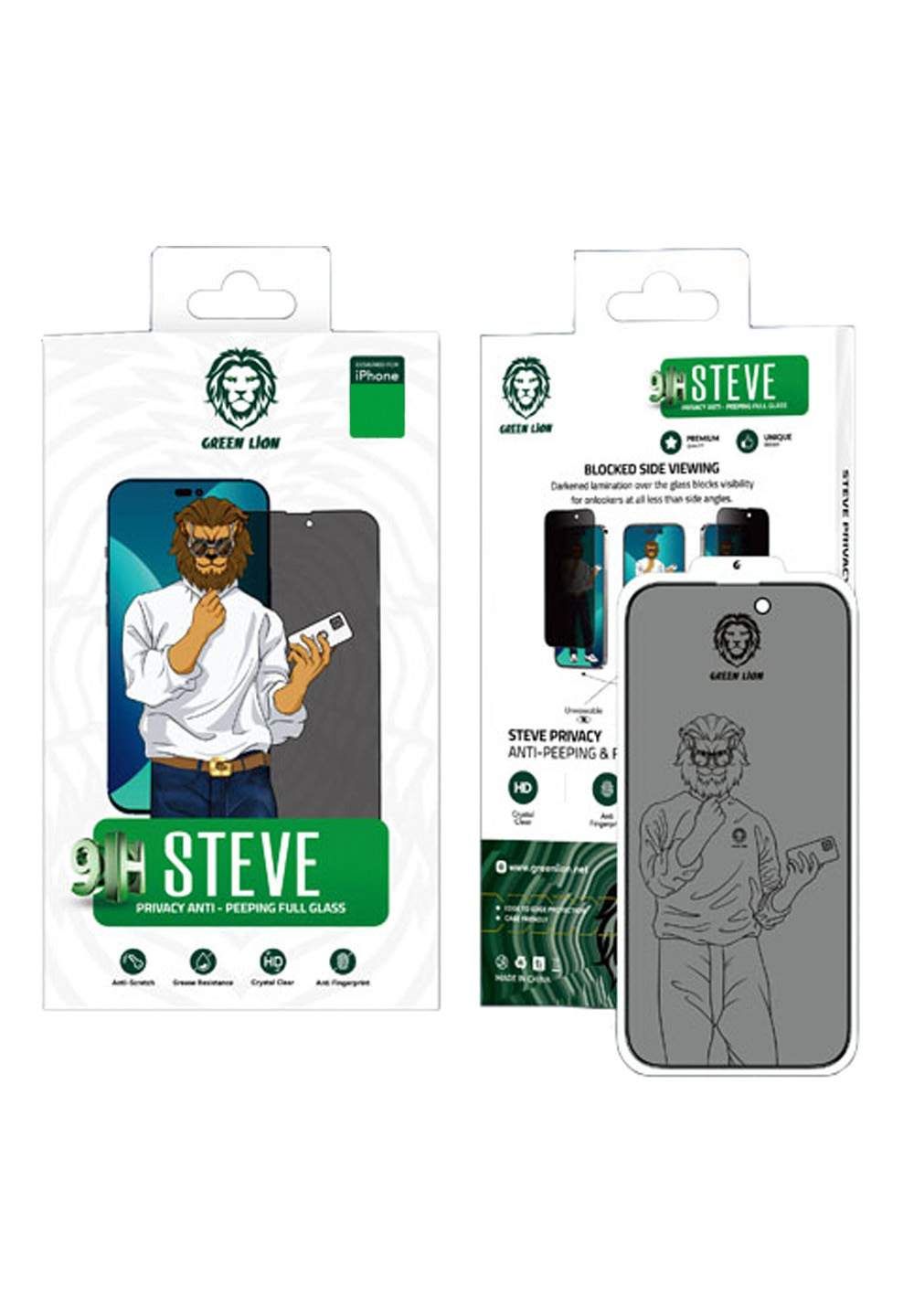 Green Lion 9H Steve Glass Strong Full Screen Protector For iPhone 14 PRO MAX Tempered Glass