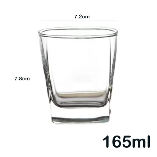 6 Pcs Set-Crystal Clear Whiskey Glasses - 165Ml /290Ml