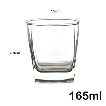 6 Pcs Set-Crystal Clear Whiskey Glasses - 165Ml /290Ml