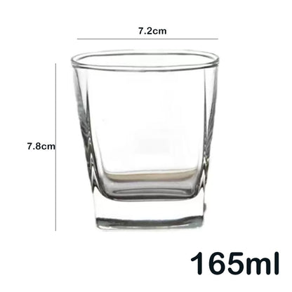 6 Pcs Set-Crystal Clear Whiskey Glasses - 165Ml /290Ml