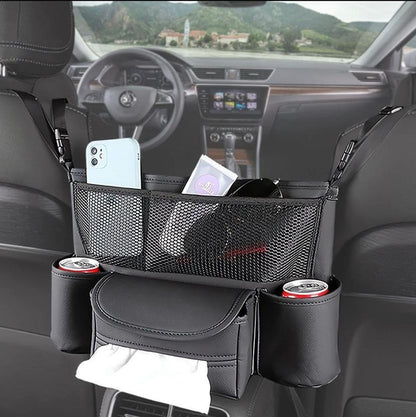 Car Organiser Between Front Seats, Car Storage Bag, Handbag Holder for Car Seats, Car Seat Organiser