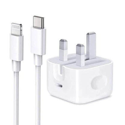 20W Fast Charger with USB-C to Lightning Cable for IPhone – QC 3.0
