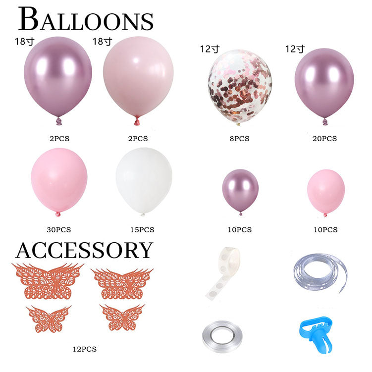 Complete Set 113 Pcs Mega Pack Balloon Arch Garland Kit Multicolor Macaron Balloons Wedding Birthday Party Decoration balloons Garland Birthday celebration party decoration pink balloon theme 113 pcs Full set