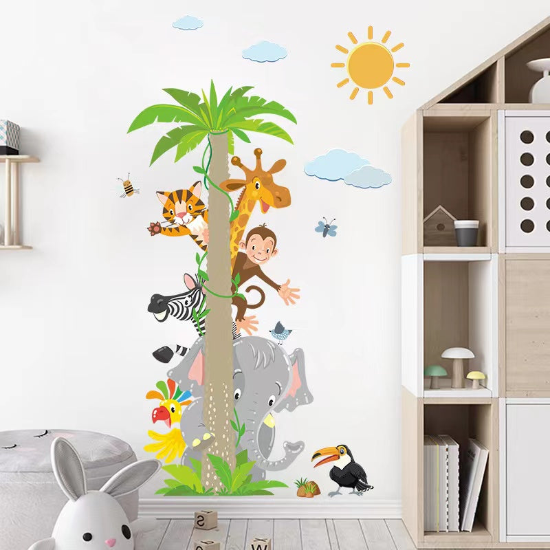 Hiding Animals Tree Home Decoration star baby children cartoon bedroom room decor wall stickers removable kids nursery decal sticker Wall Decoration Stickers wall deco Mickey Balloonids