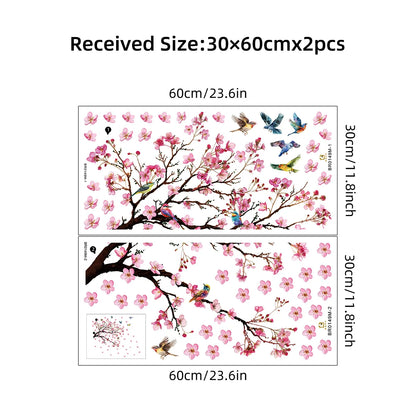 Pink Leafs Rose Black Forest Flower Border Wall Decoration Sticker TV Frame Sticker Kitchen Living Room Decoration Star Room Deco wall stickers Stars Tree Wedding nursery decorative