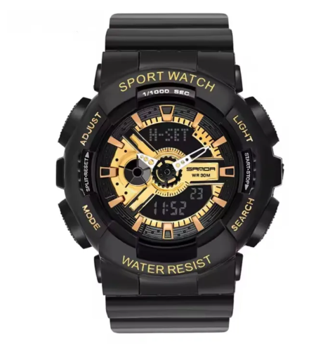 Sport Watch Waterproof S-Sport Watch 4 Colours Piaoma Dual Time