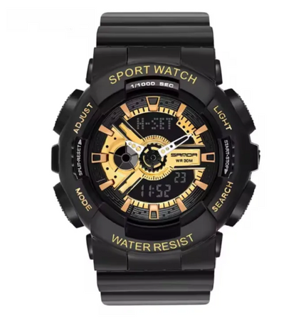 Sport Watch Waterproof S-Sport Watch 4 Colours Piaoma Dual Time