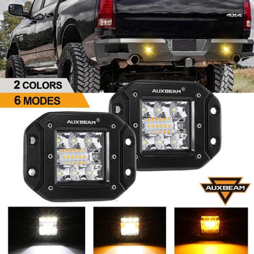 Flush Mount Work Light Led Spot Flood Light Bar Aluminum Bright Beam Fog Lamp for Jeep 4X4 off Road