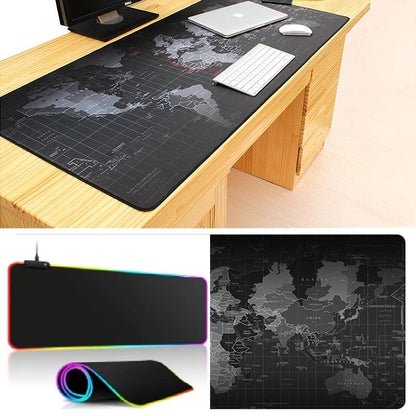 Old World Map / Razer Goliathus Professional Large Gaming Mouse Pad / RGB Gaming Mouse Pad