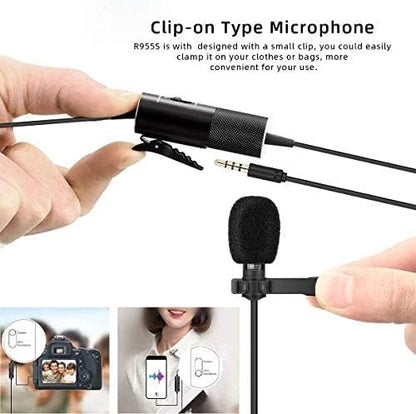 YANMAI R955S Lavalier Condenser Microphone for Camera Mic for Audio Recording