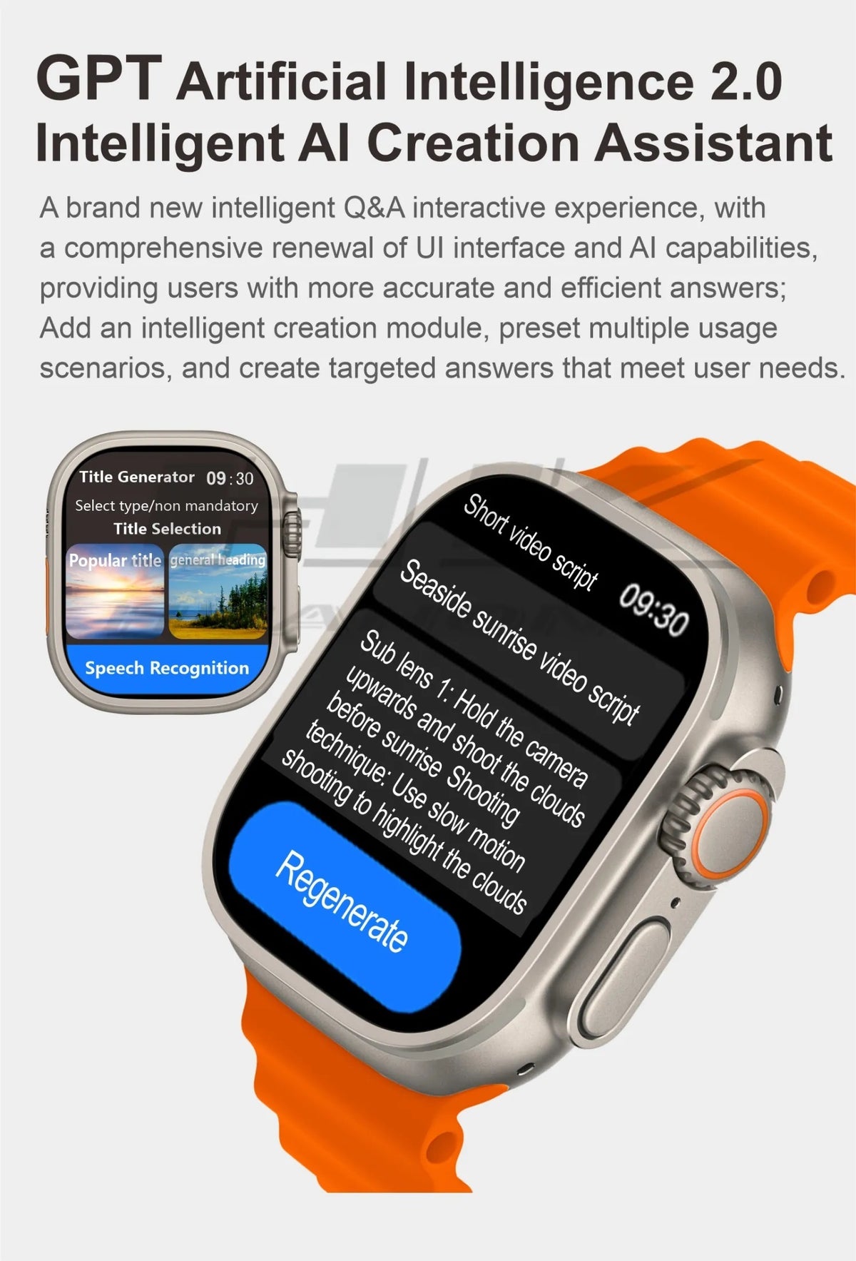HK 9 ULTRA Amoled Display Chat GPT Supported Premium Smart watch
