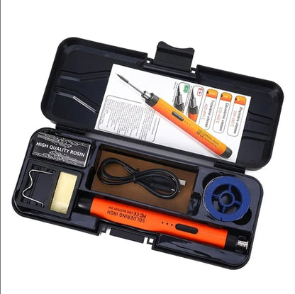 5V Micro-USB Soldering Iron Kit,with Battery Wireless Soldering Iron Portable Electric Welding