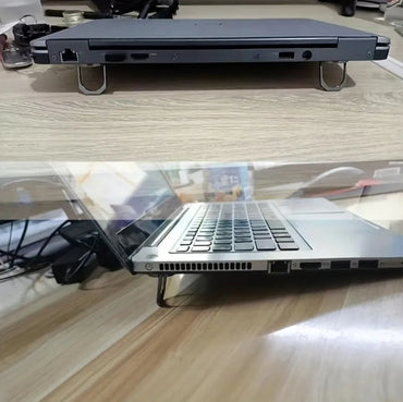 2Pcs Foldable Mini Laptop Stand – Portable Adjustable Metal Holder for Laptop & Tablet