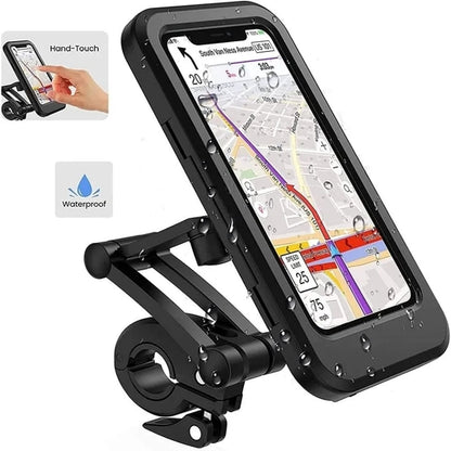 Waterproof Motorcycle Bike Mobile Phone Holder Support Universal Bicycle GPS 360° Adjustable