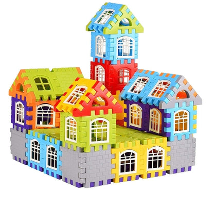Happy Home Building Blocks Set with Trees (190Pcs) Educational Toys Home Building Set