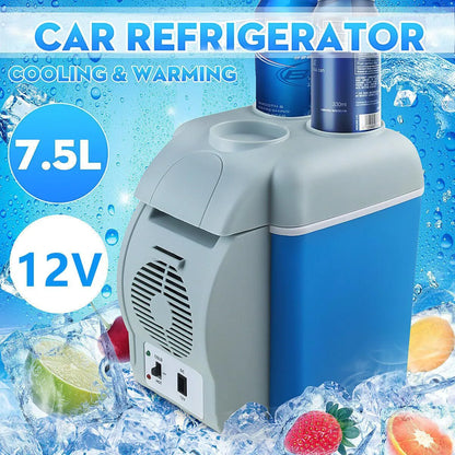 Portable 7.5L 12V Car Refrigerator, Cooling and Heating, Suitable for Home and Car Use