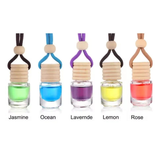 Car Aroma Scented Mini Bottle Rose Red Color One Pc