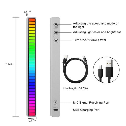 RGB LED Strip Light with App & Sound Control – Music Sync Ambient Light for Gaming & Desktop