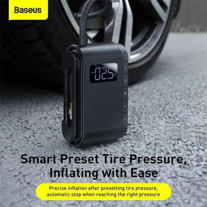 BASEUS Dynamic Eye Inflator Pump Motorcycle Bicycle Car Tire Inflatable Digital Portable Electric Auto Pump