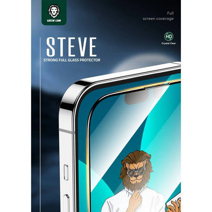 Green Lion Genuine 9H Steve Glass Strong Full Screen Protector For iPhone 15 PRO 6.1" - Tempered Glass