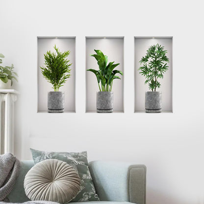 3D Vase Sticker Wall Sticker Home Decoration animals tree bridge baby children bedroom room decor wall stickers removable kids nursery decal Mirror Dear Wall Decoration Stickers wall deco