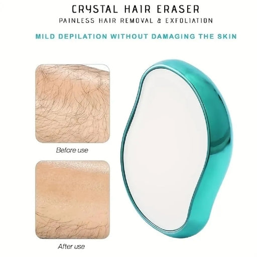 Crystal Hair Eraser, Reusable Body Hair Removal Tool, Painless Physical Epilator for Smooth Skin