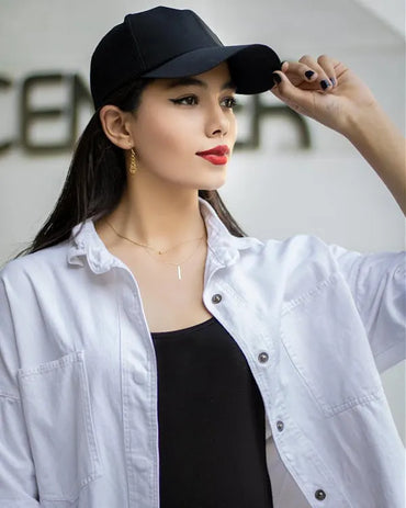 Premium Black Baseball Cap for Men & Women | High-Quality Street Style Fashion Hat