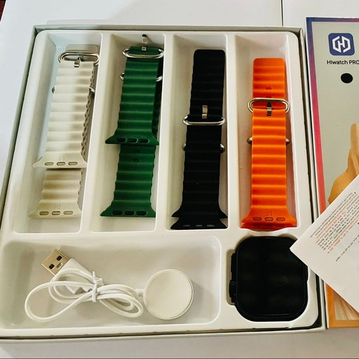 T20ultra2 Smart Watch Big Screen 2.2 (Four Colors with Four Stripes, Black, Gray, Orange and Green