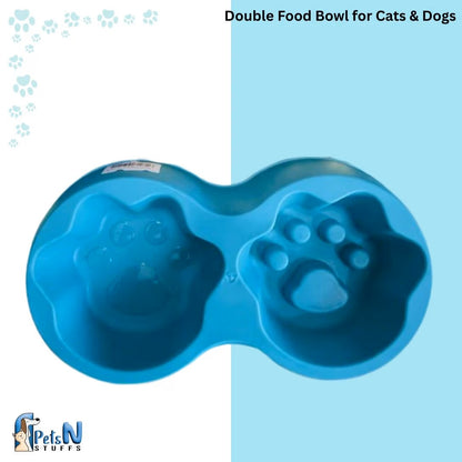 Double Food Bowl for Cats & Dogs
