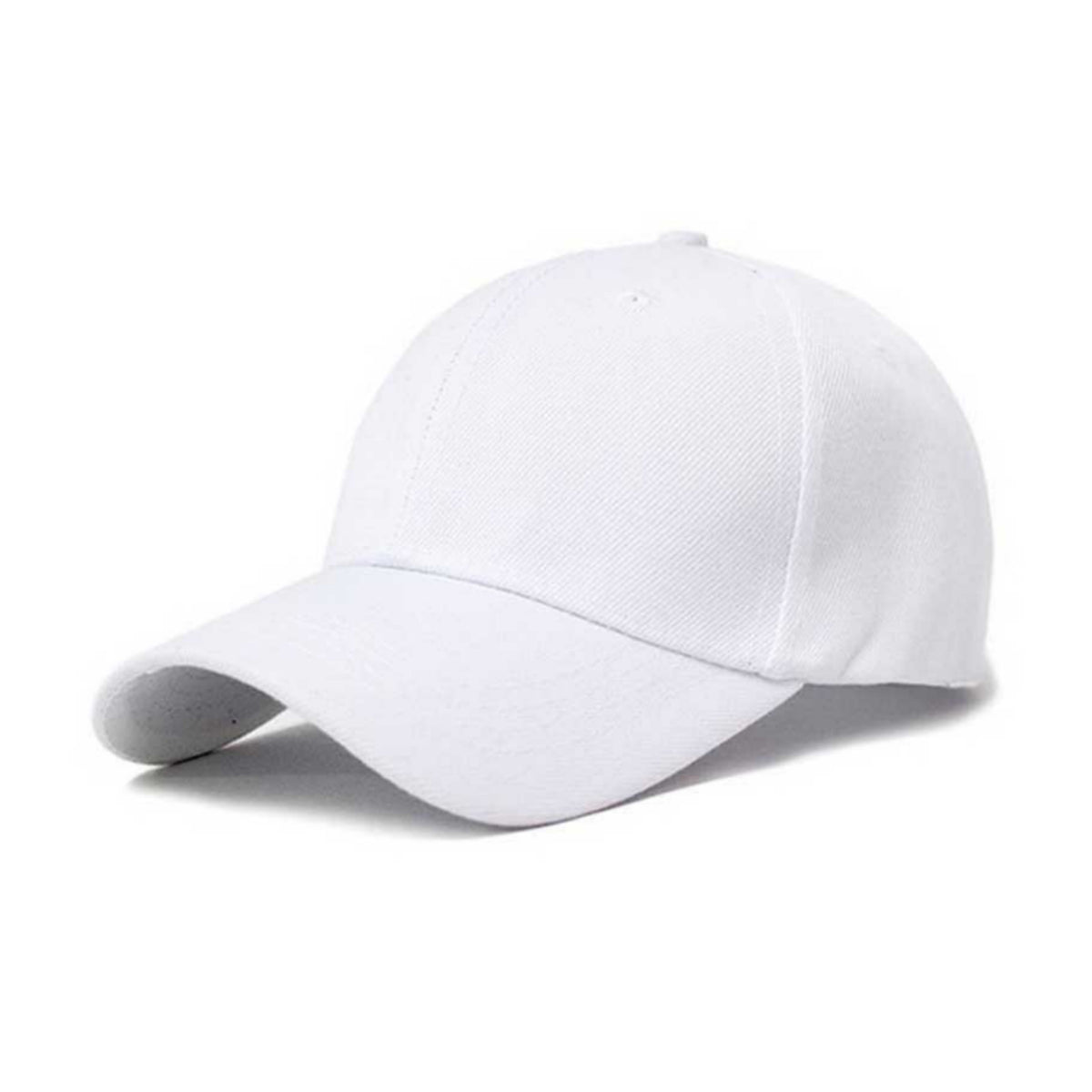 High-Quality Unisex Cotton Baseball Cap: Plain Black & Blue Adjustable Sun Cap for Adults & Teens