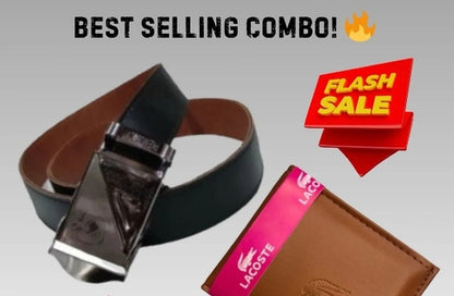 Premium Men's Wallet & Belt Combo | Stylish Leather Wallet & Adjustable Belt | Gift Set