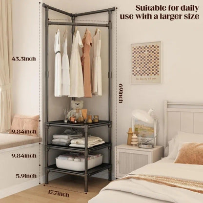 Corner Coat Rack Freestanding