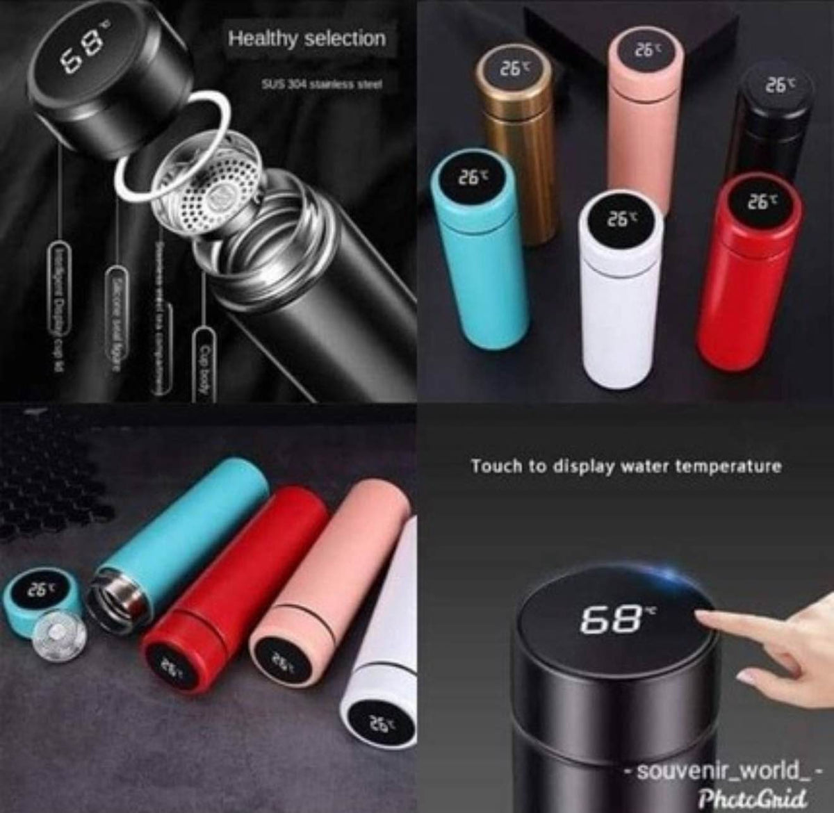 500ML Smart Thermos Stainless Steel Water Flask | Vacuum Insulated Bottle with Digital LED Temperatu